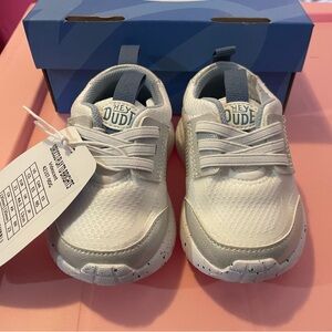 Brand new in box. Toddler heydudes. Size 5